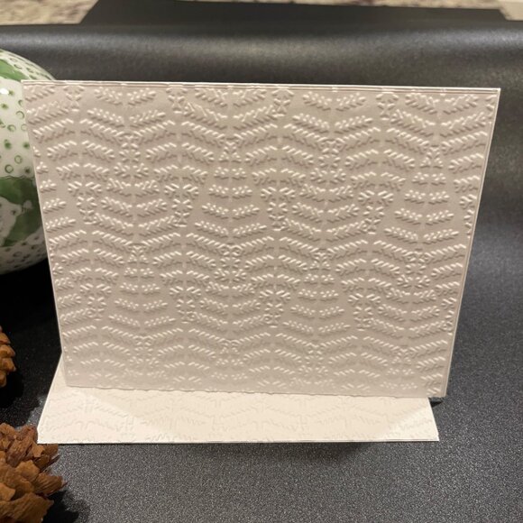 Evergreen Pine Trees Embossed Holiday Cards, White Holiday Cards Set, Handmade E - Picture 2 of 5